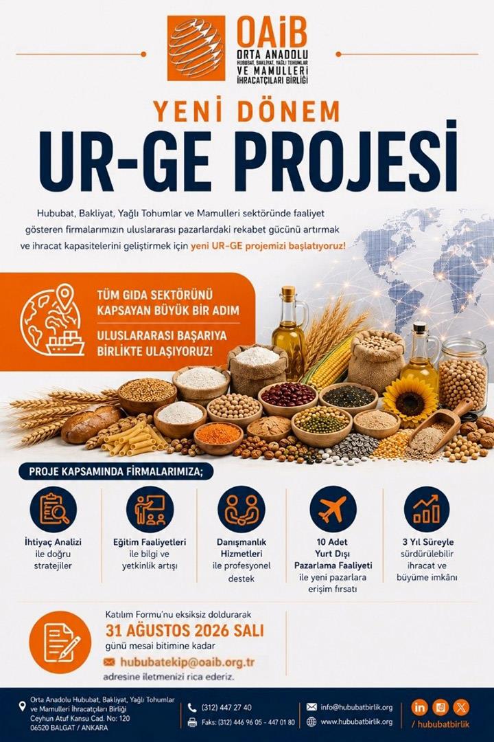 Hububat, Bakliyat, Yağlı Tohumlar ve Mamulleri UR-GE Projesi 